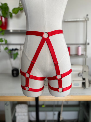 Double Strap Ryder Leg Harness - Red