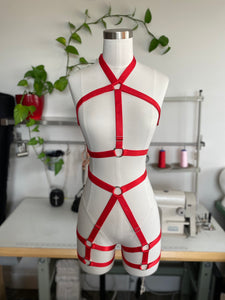 Double Strap Ryder Leg Harness - Red