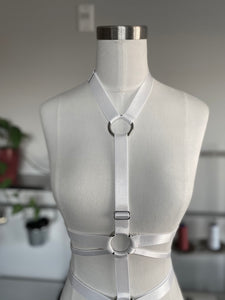 Shay Full Body Harness in White